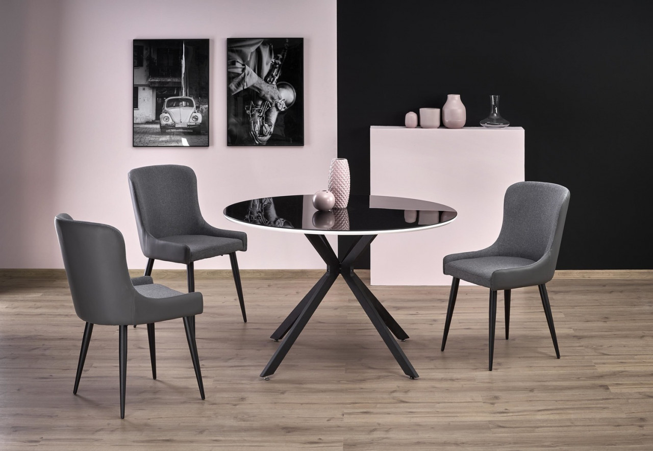 Poze Set masa rotunda Avelar ø120 cm + 4 scaune K333 gri