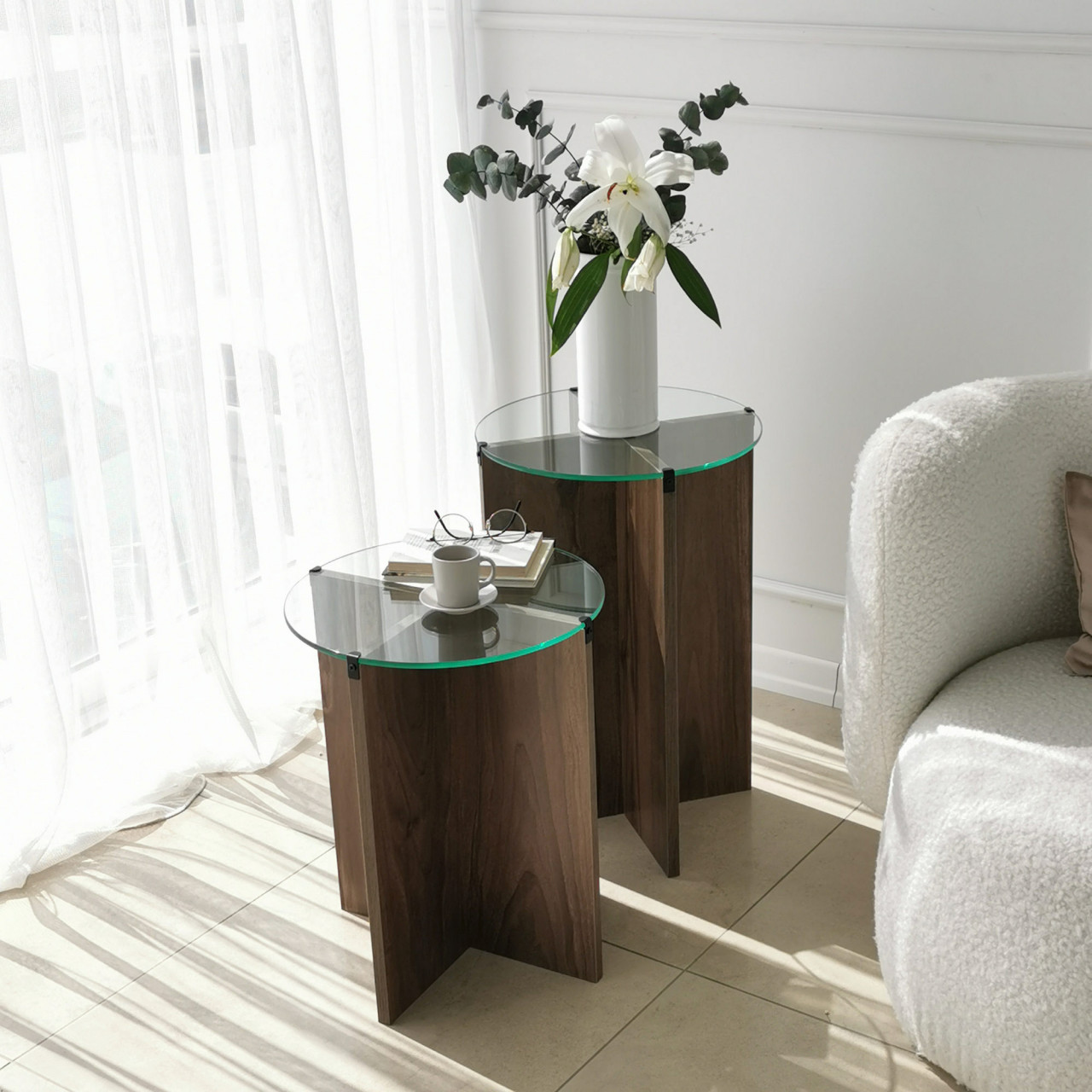 Poze Set mase de cafea (2 bucati) Lily nuc