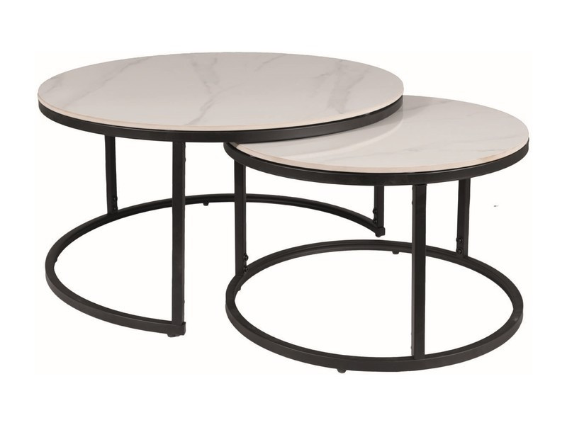 Set mese de cafea ferrante c – alb + alb