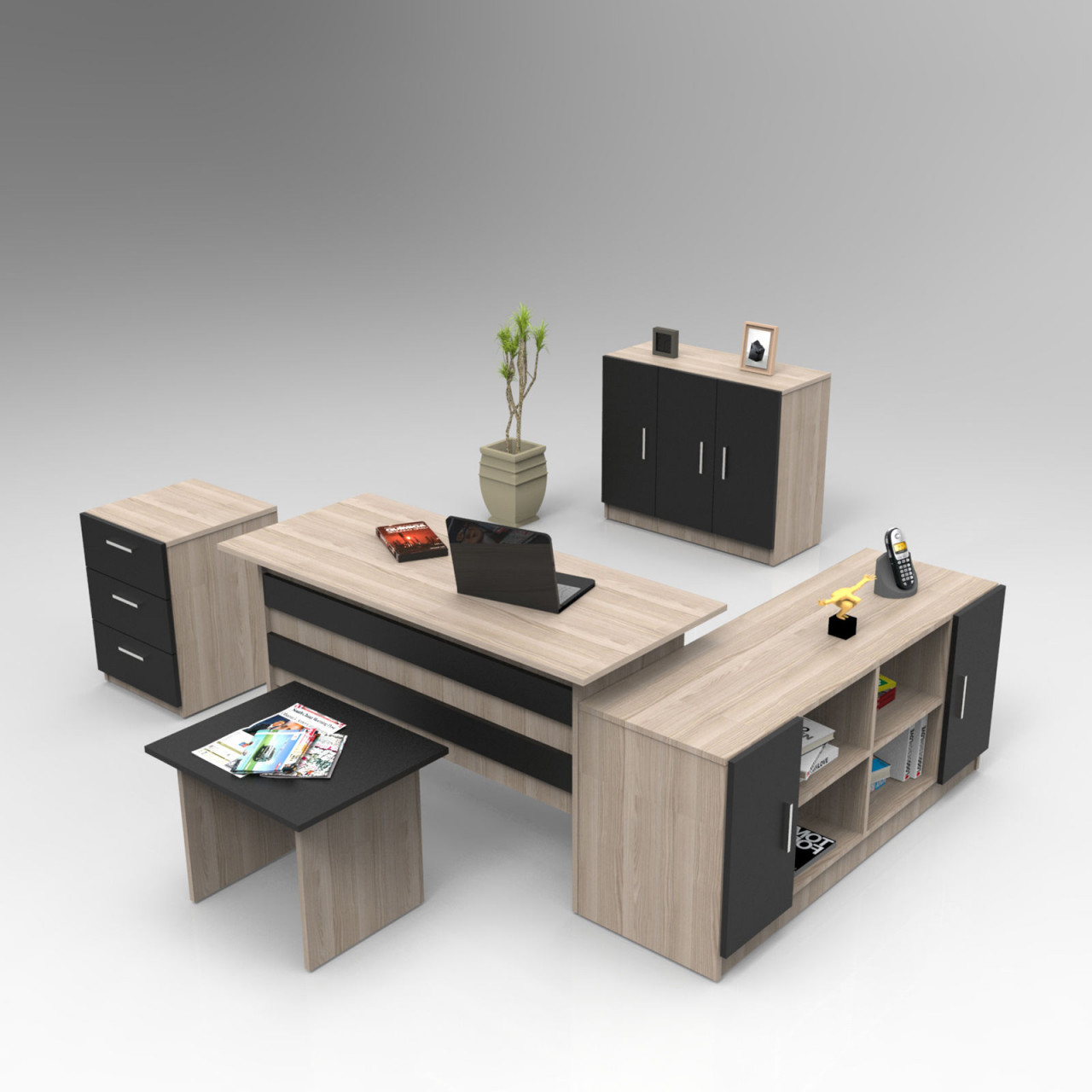 Poze Set mobilier de birou VO16 - OB ( 5 piese)