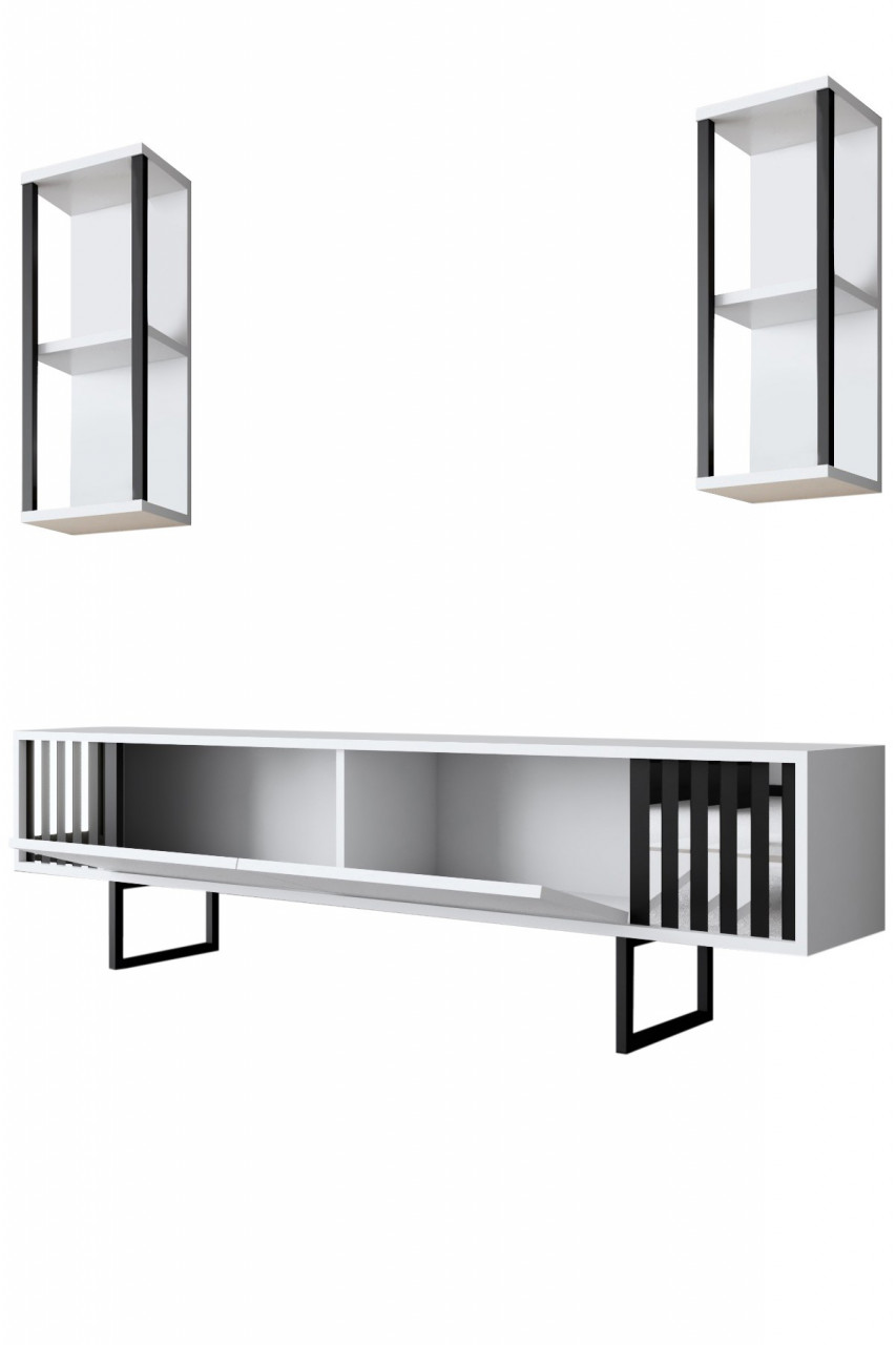 Poze Set mobilier living Chrome Line alb/negru