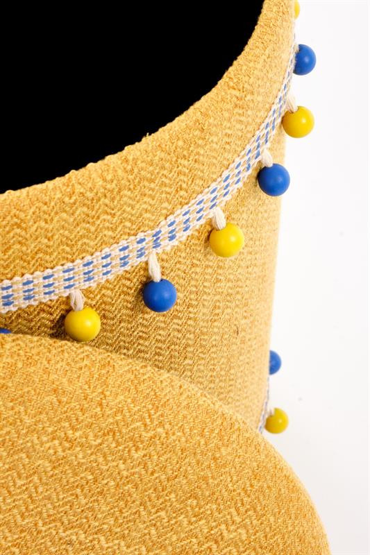 Poze Set tabureti tapitati Grado Galben