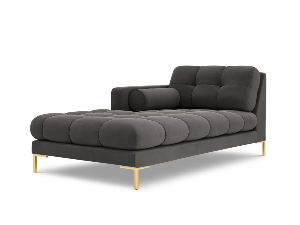 Poze Sezlong tapitat Bali velvet/picioare gold – L185 x l102 x h75
