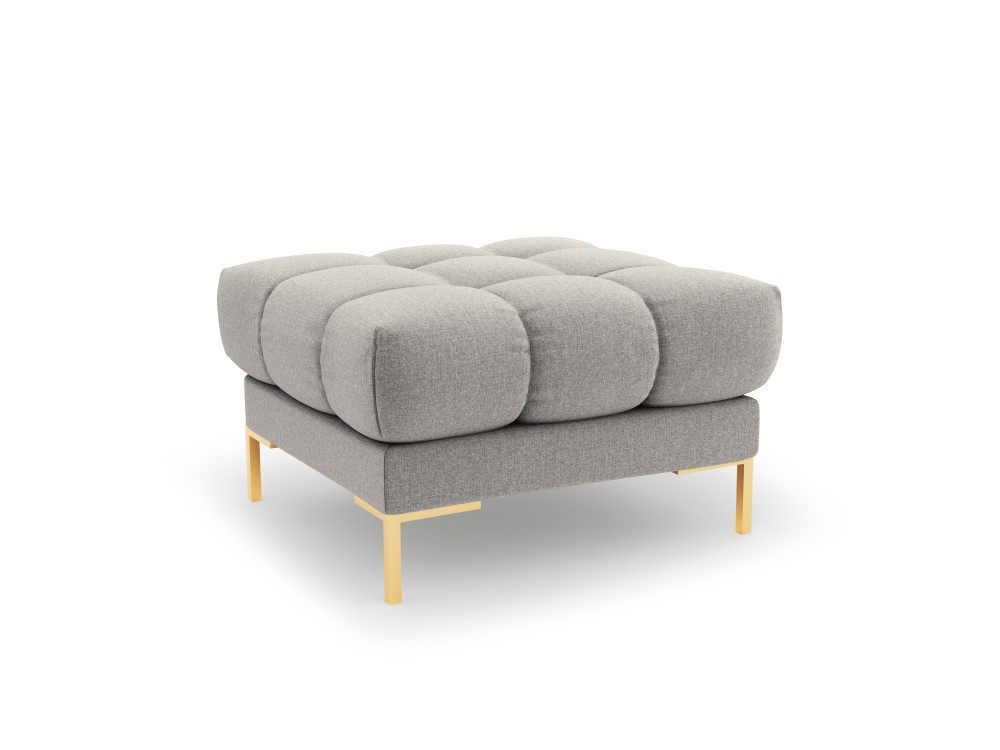 Poze Taburet tapitat Bali stofa/picioare gold – L60 x l60 x h41