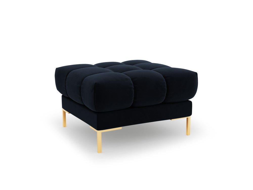 Poze Taburet tapitat Bali velvet/picioare gold – L60 x l60 x h41