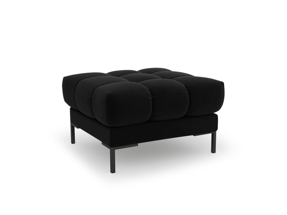 Poze Taburet tapitat Bali velvet/picioare negre – L60 x l60 x h41