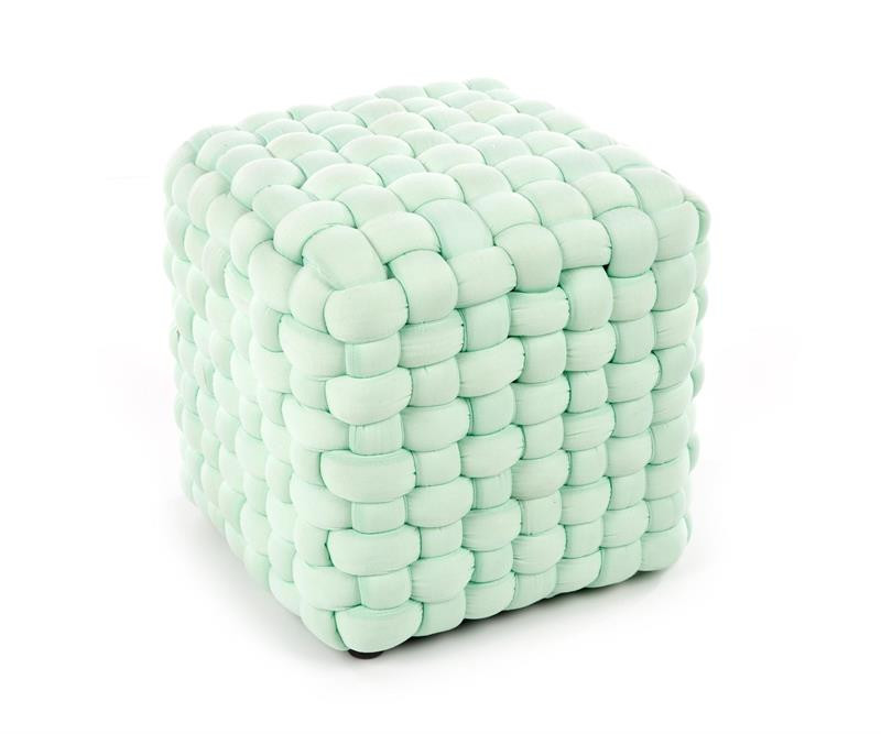 Poze Taburet tapitat Rubik mint - H35 cm