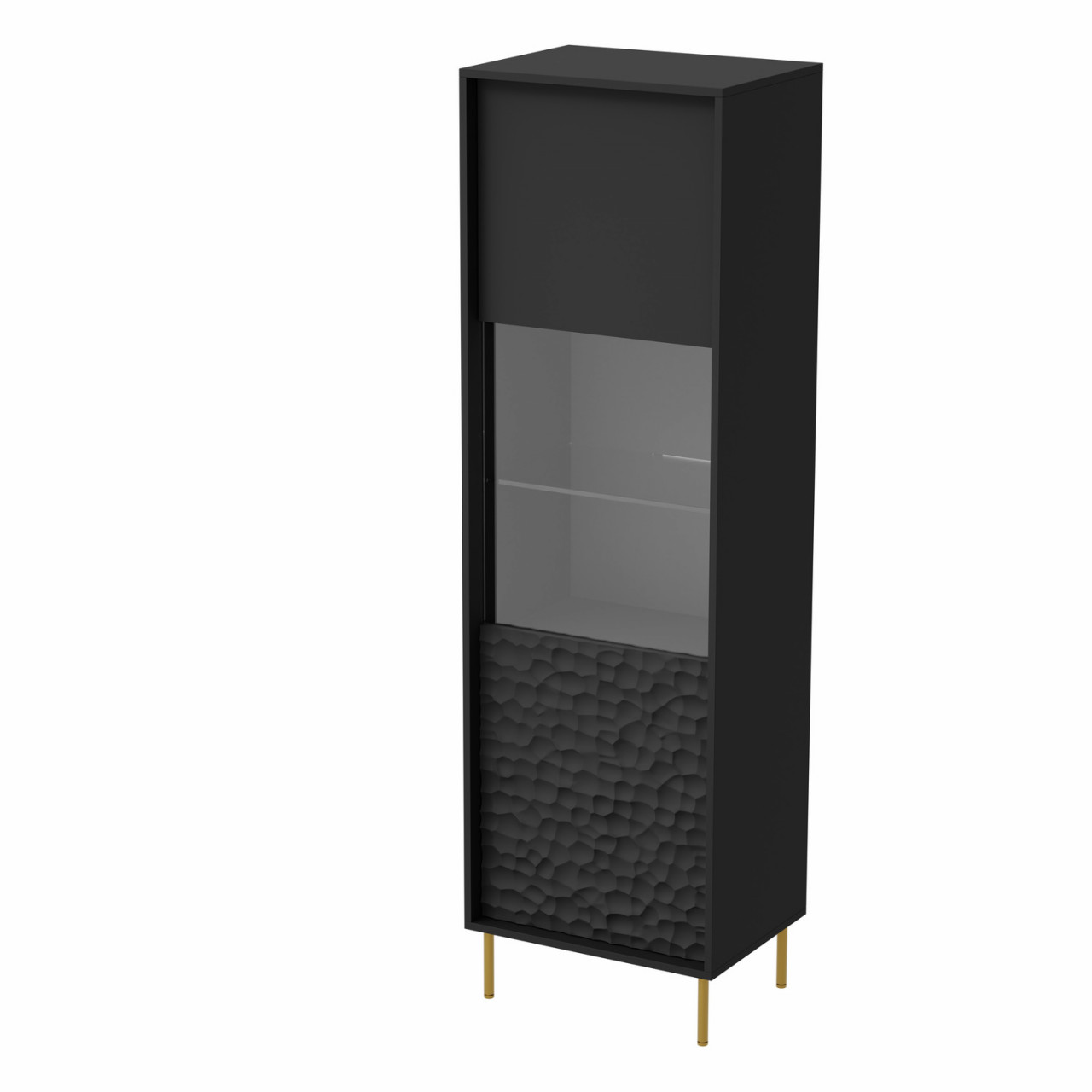 Poze Vitrina Bullet W-1 H185 cm negru/auriu