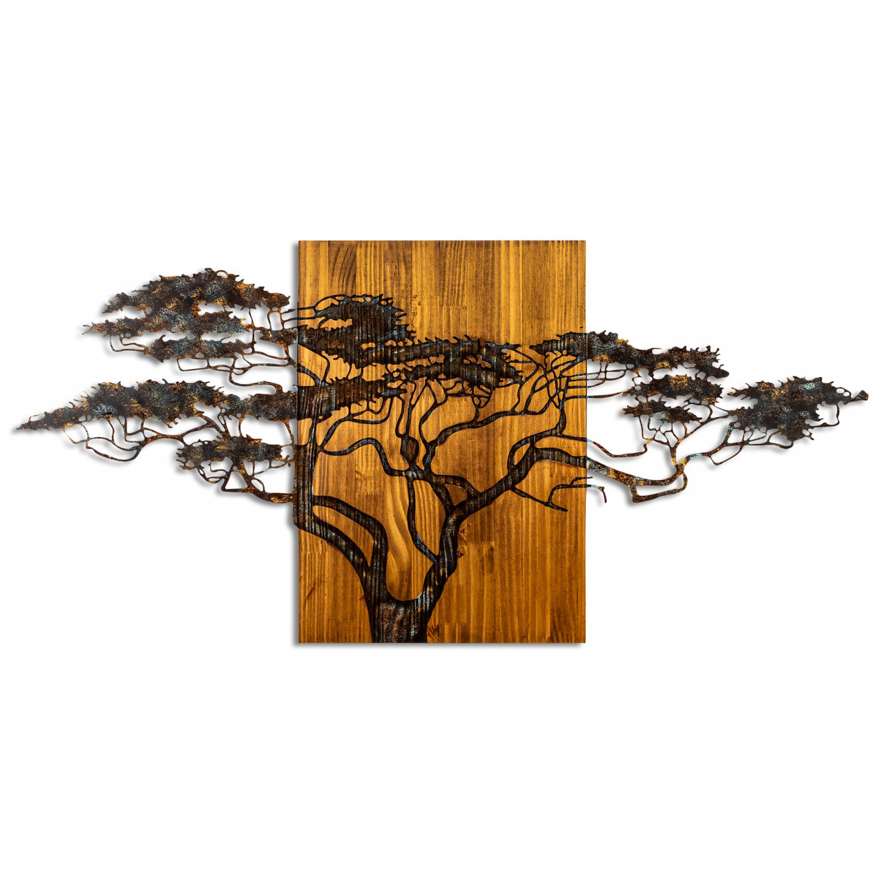 Poze Accesoriu decorativ de perete din lemn Acacia Tree - 329-A