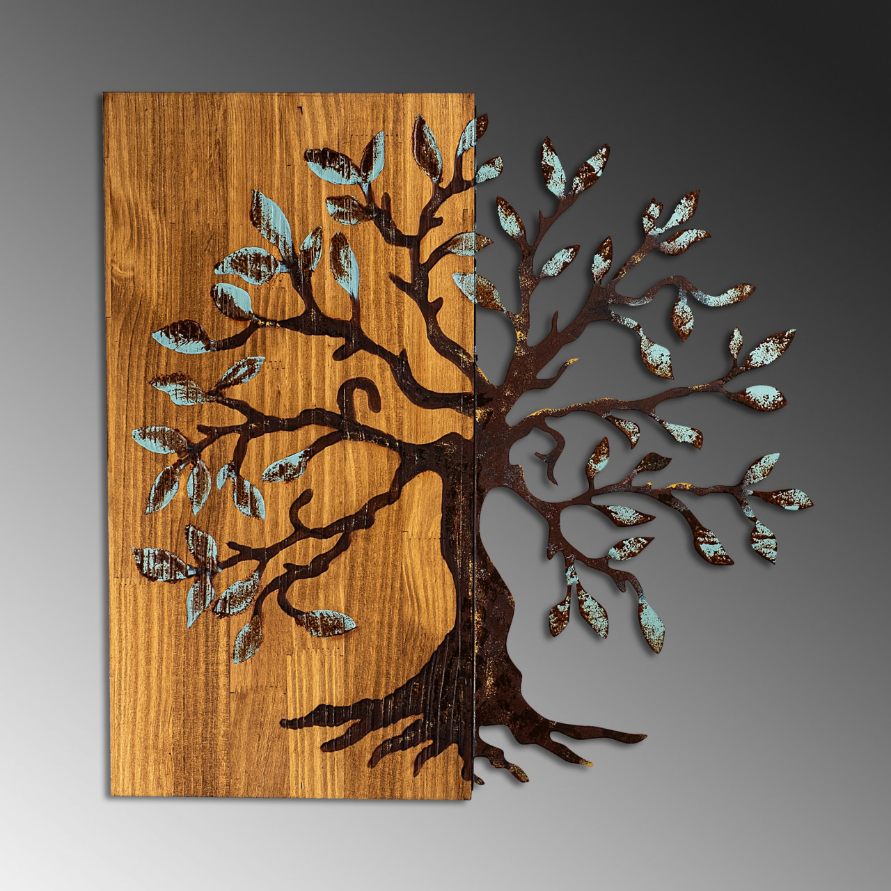 Poze Accesoriu decorativ de perete din lemn Agac 5 nuc/maro