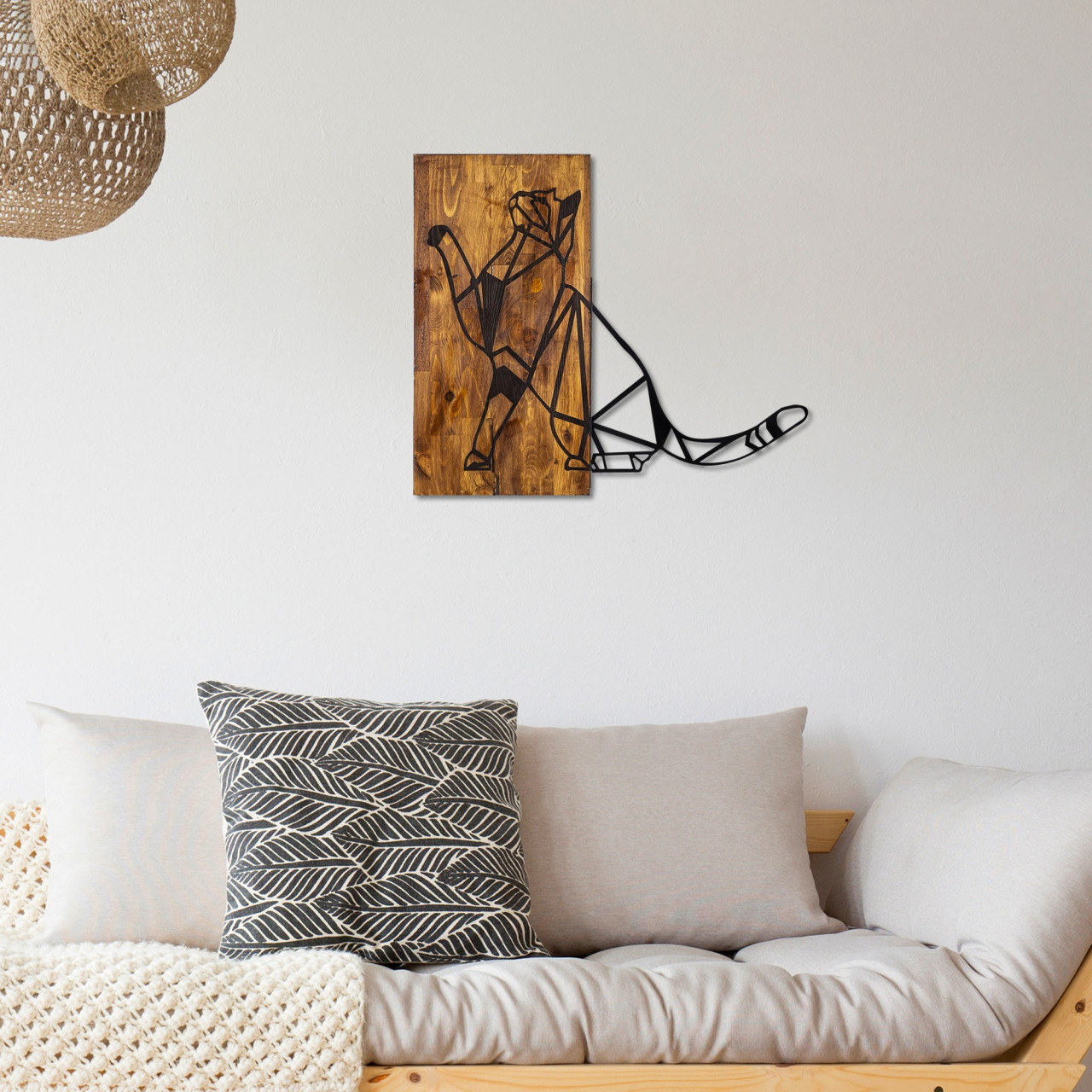 Poze Accesoriu decorativ de perete din lemn Cat