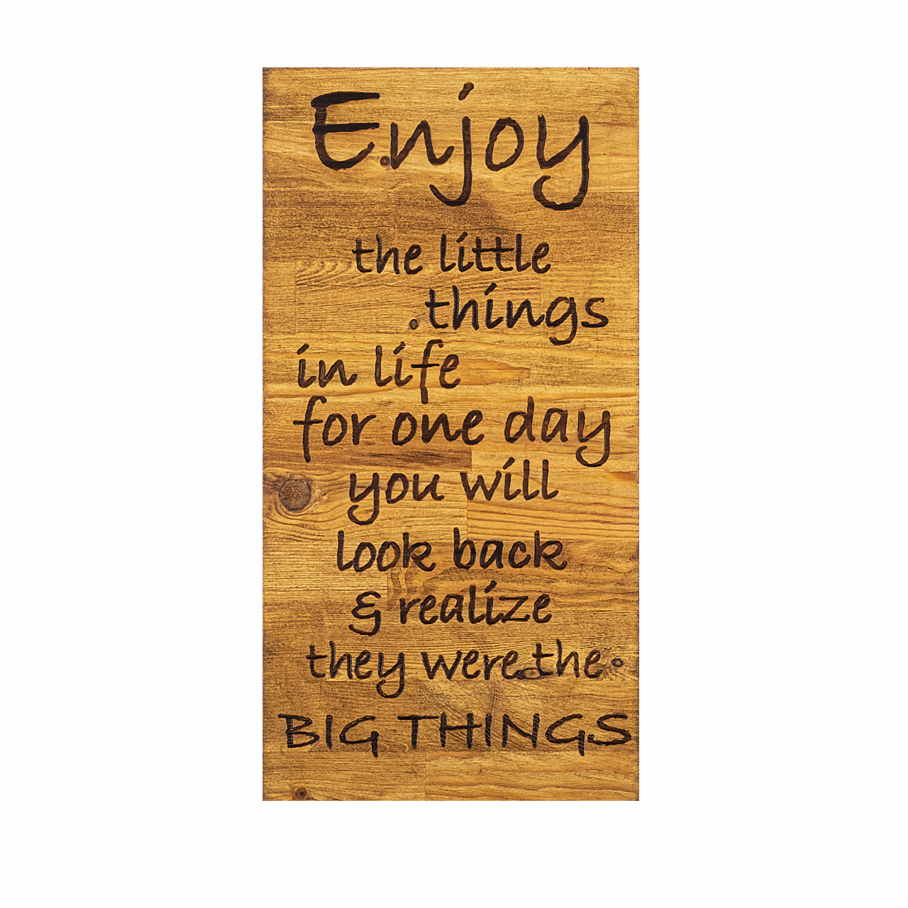Poze Accesoriu decorativ de perete din lemn Enjoy the little things