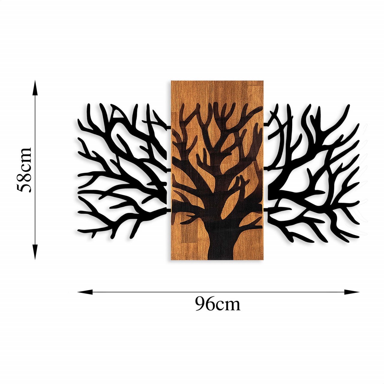 Poze Accesoriu decorativ de perete din lemn Horn tree - 381