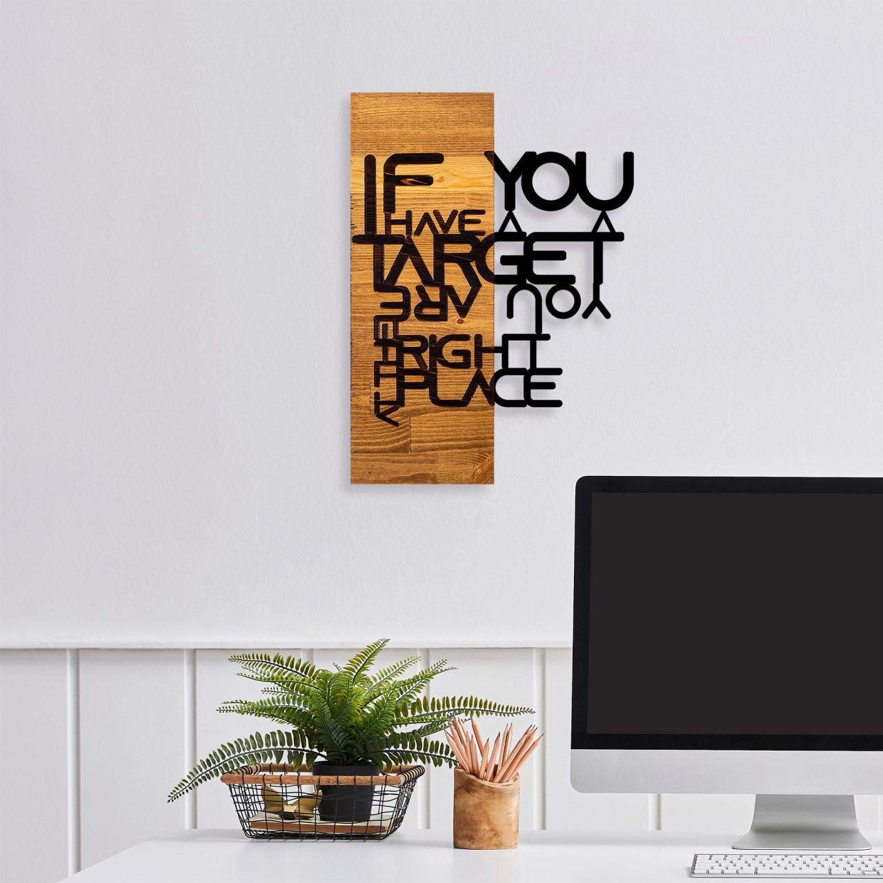 Poze Accesoriu decorativ de perete din lemn If you have target