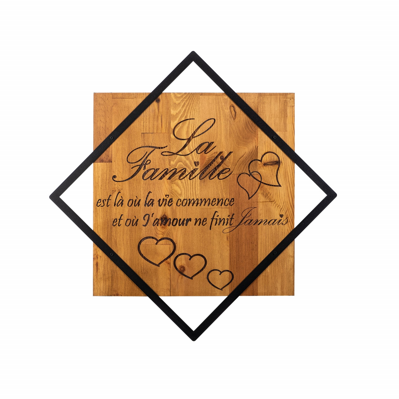 Poze Accesoriu decorativ de perete din lemn La famille