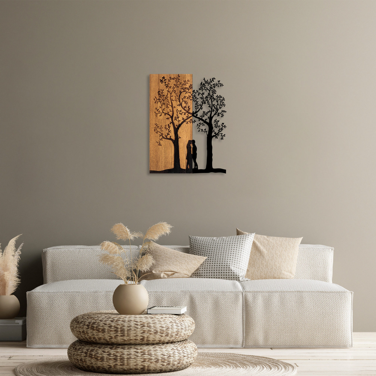 Poze Accesoriu decorativ de perete din lemn Love Under The Tree