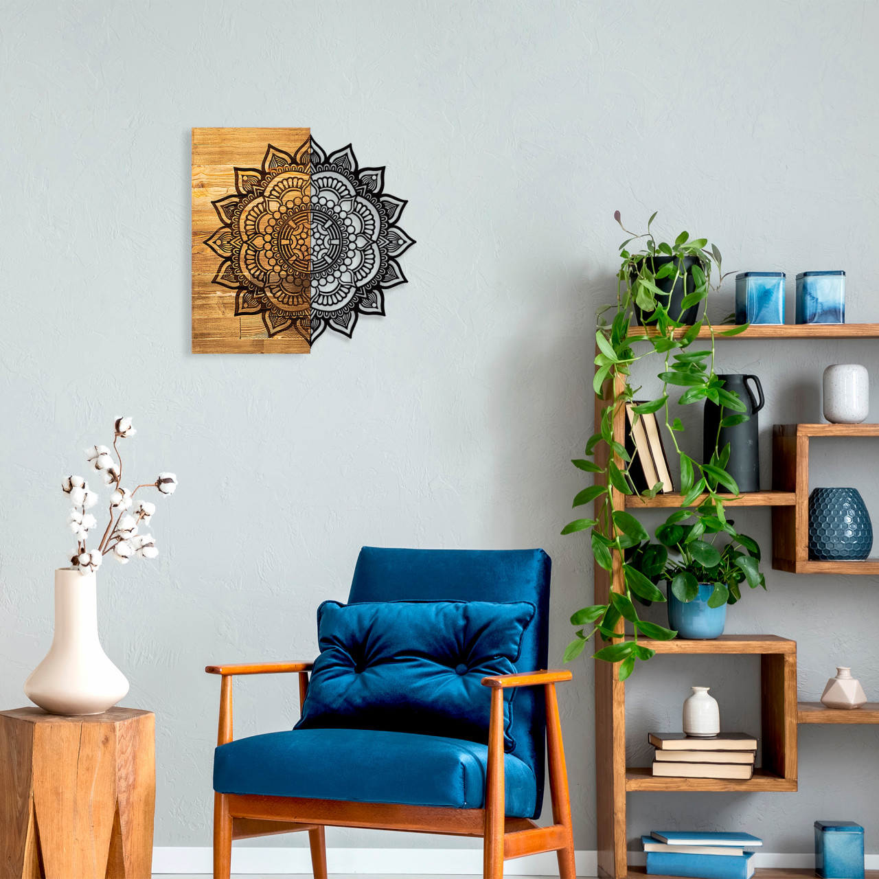 Poze Accesoriu decorativ de perete din lemn Mandala 4