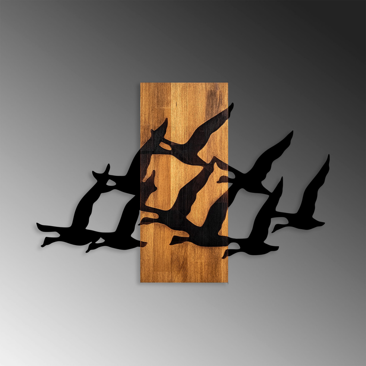 Poze Accesoriu decorativ de perete din lemn Migrant birds - 375