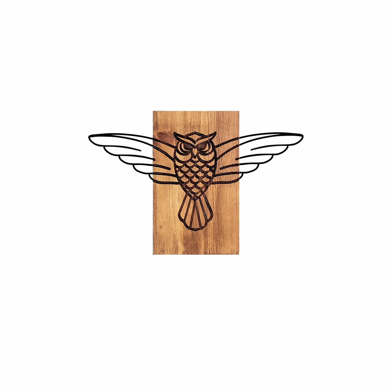 Poze Accesoriu decorativ de perete din lemn Owl - 337