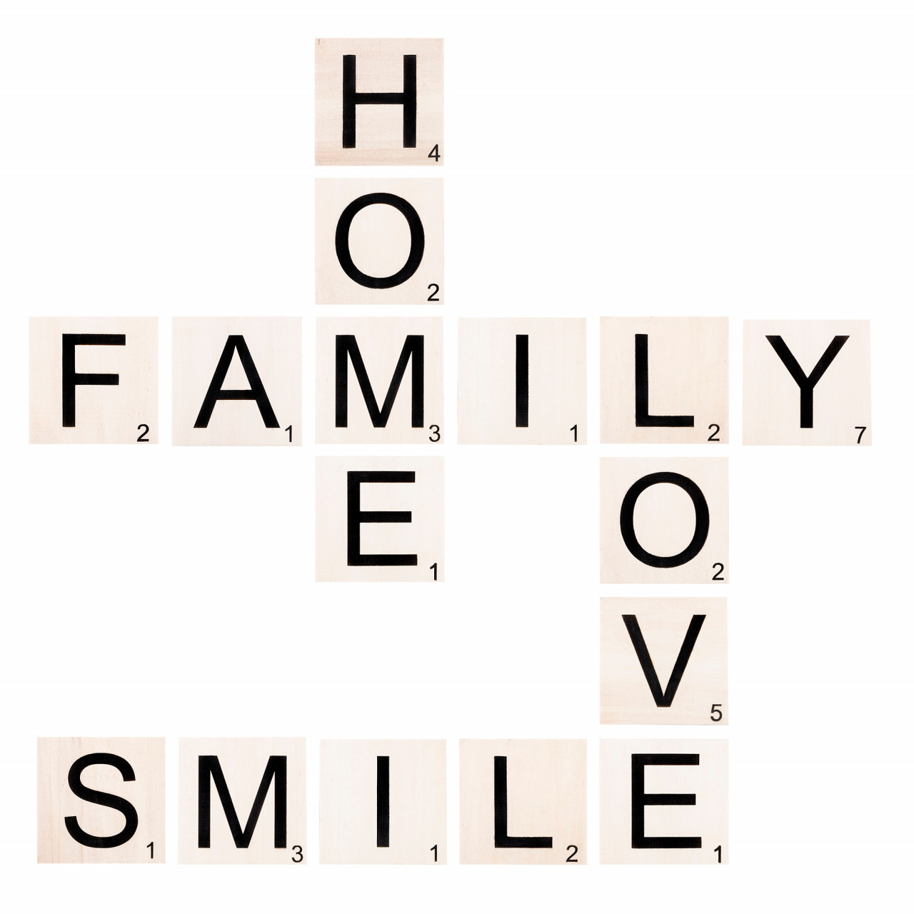 Poze Accesoriu decorativ de perete din lemn Scrabble Set - 5