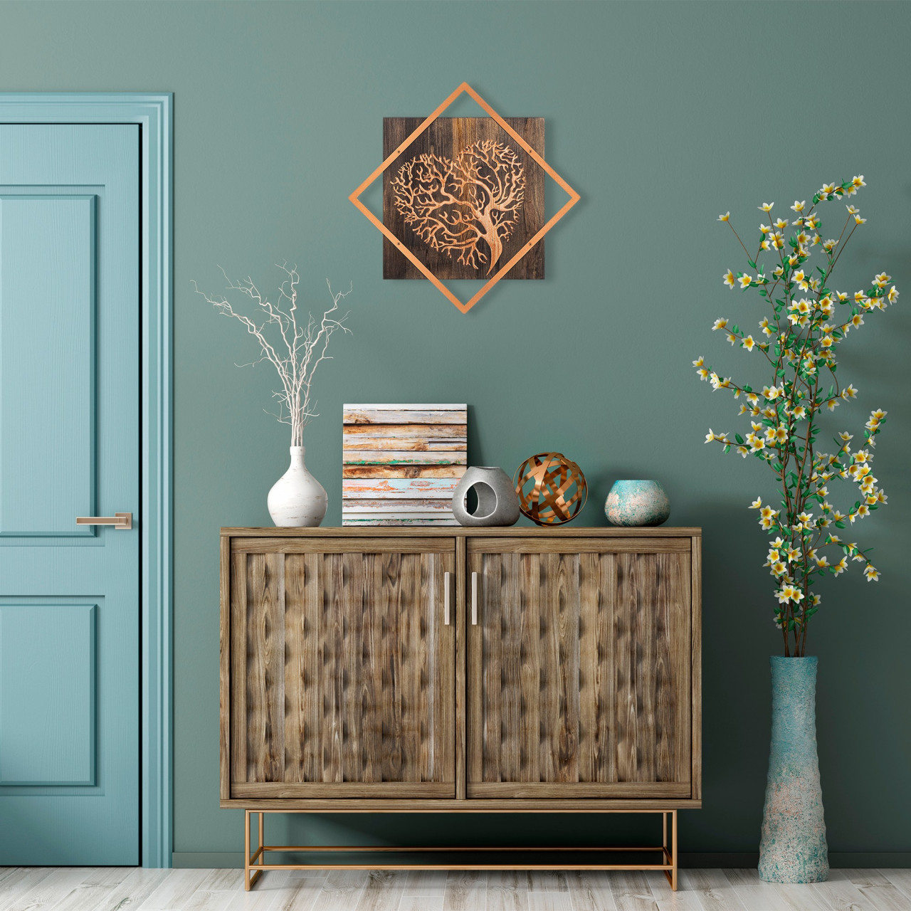 Poze Accesoriu decorativ de perete din lemn Tree v3