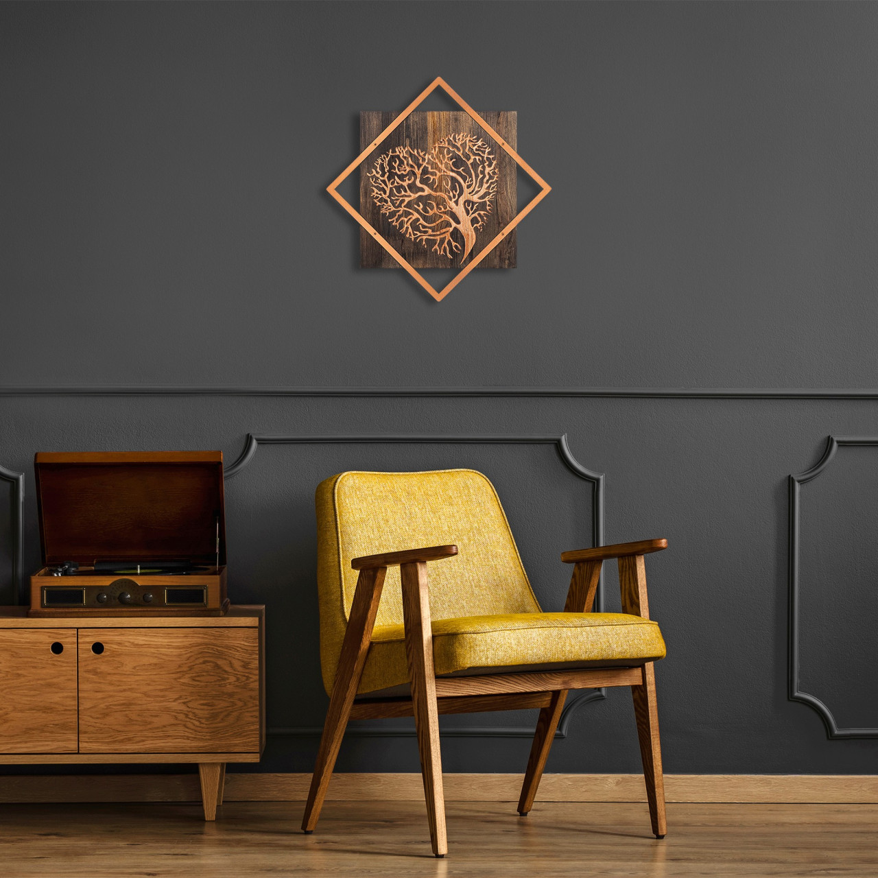 Poze Accesoriu decorativ de perete din lemn Tree v3