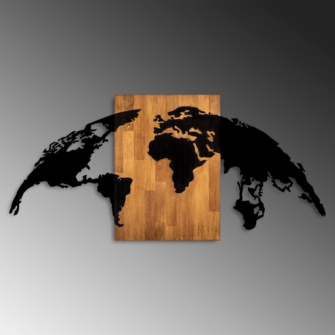 Poze Accesoriu decorativ de perete din lemn World map 20