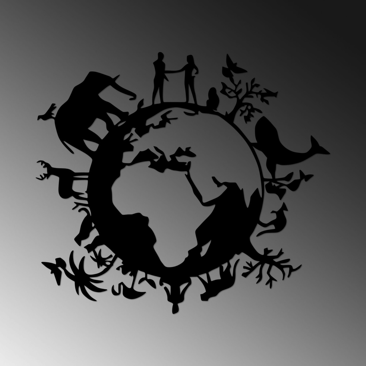 Poze Accesoriu decorativ de perete metalic Animal World - 506