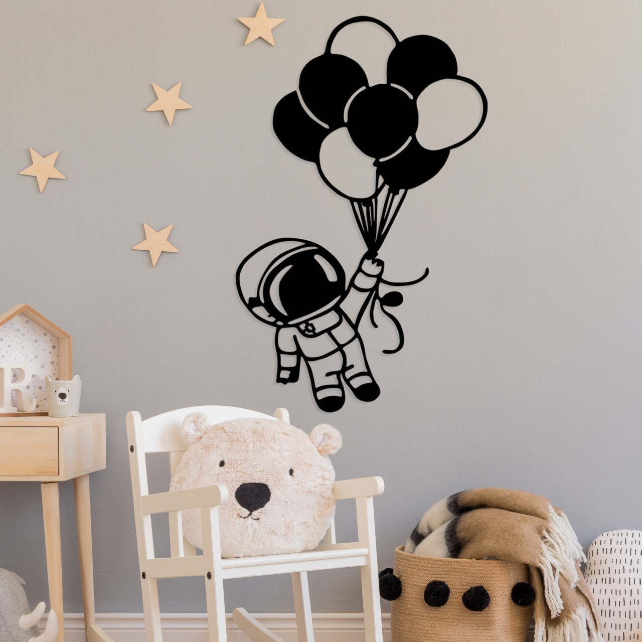 Poze Accesoriu decorativ de perete metalic Astronaut 2