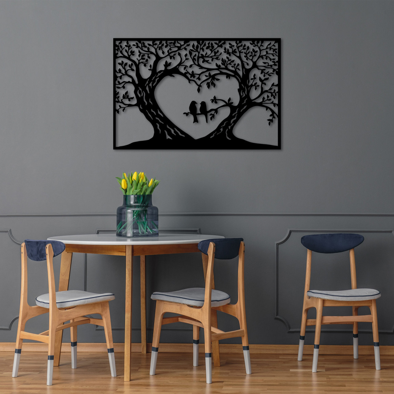 Poze Accesoriu decorativ de perete metalic Birds Love - 279 M
