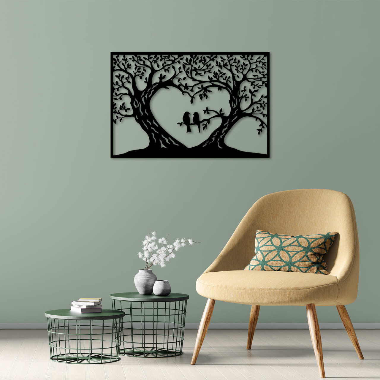 Poze Accesoriu decorativ de perete metalic Birds Love - 279 M