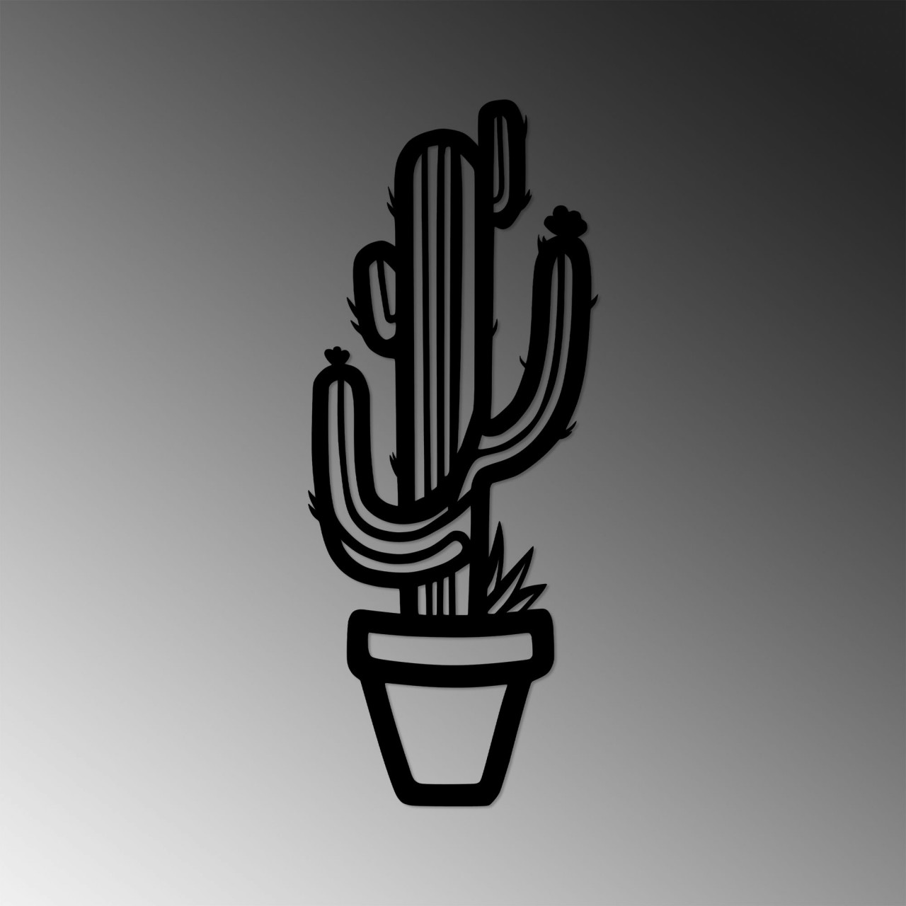 Poze Accesoriu decorativ de perete metalic Cactus - 475