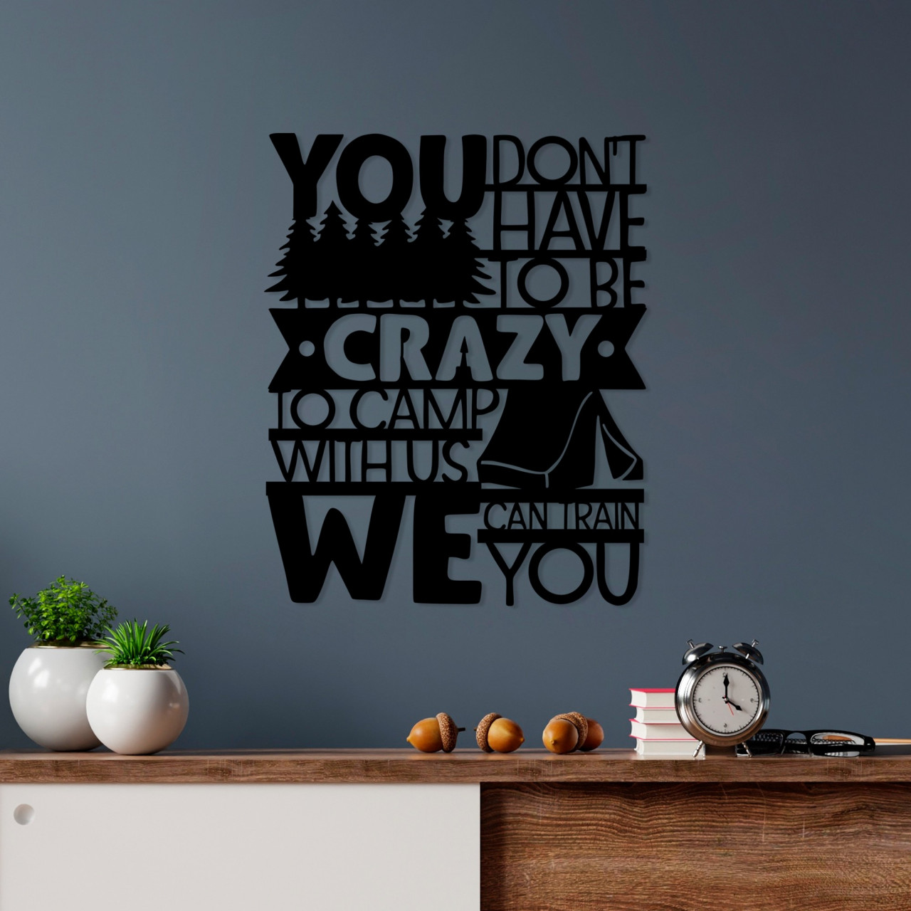 Poze Accesoriu decorativ de perete metalic Camp With Us