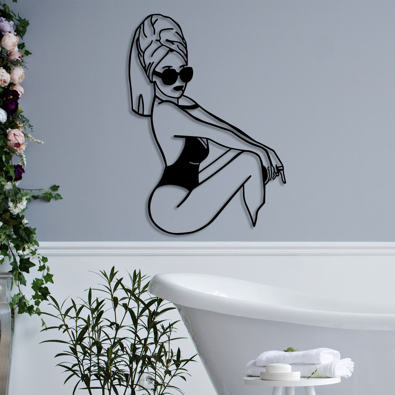 Poze Accesoriu decorativ de perete metalic Cool woman