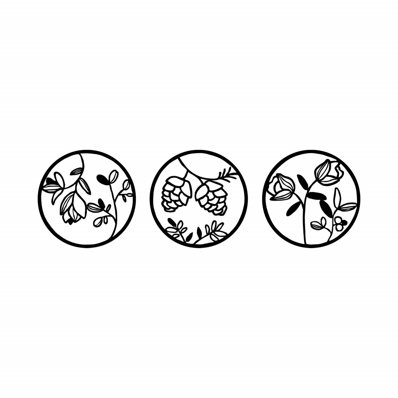 Poze Accesoriu decorativ de perete metalic Flowers - 305 L