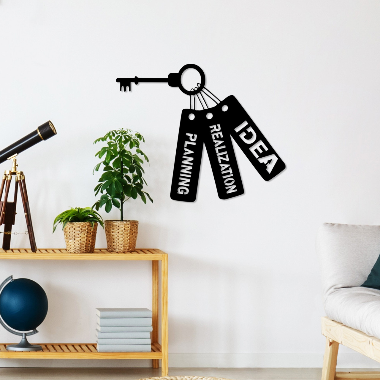 Poze Accesoriu decorativ de perete metalic Idea Realization Planning