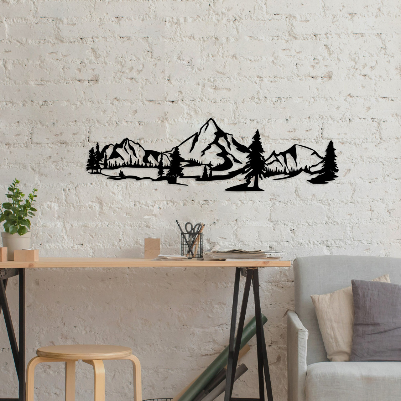 Poze Accesoriu decorativ de perete metalic Landscape 4