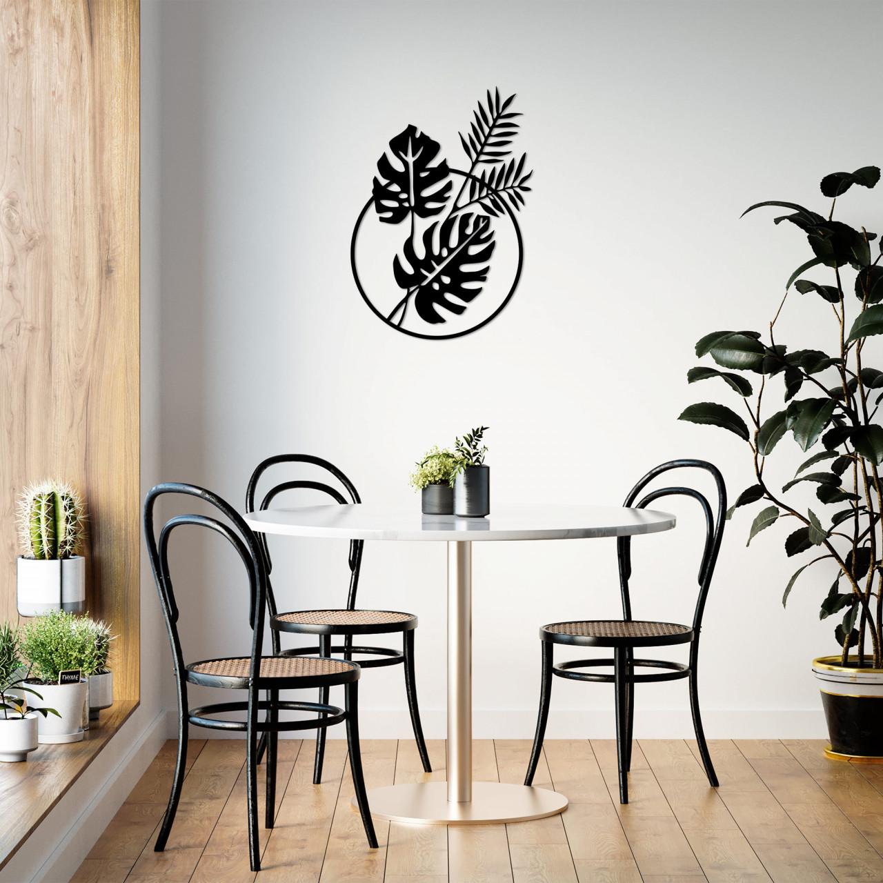 Poze Accesoriu decorativ de perete metalic Leaves