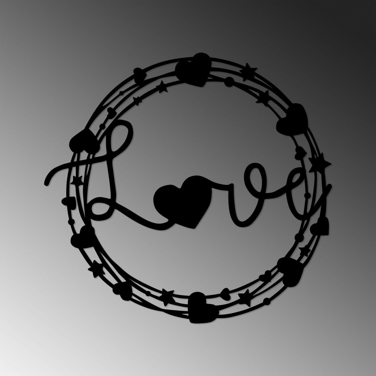 Poze Accesoriu decorativ de perete metalic Love - 469