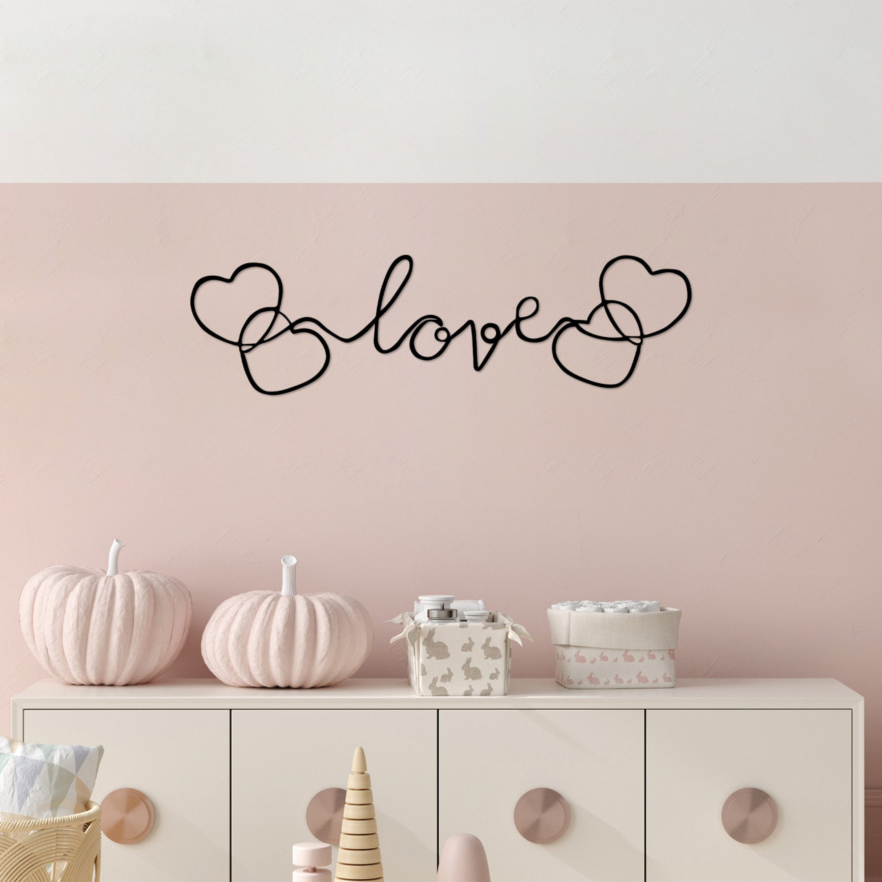Poze Accesoriu decorativ de perete metalic Love - 491