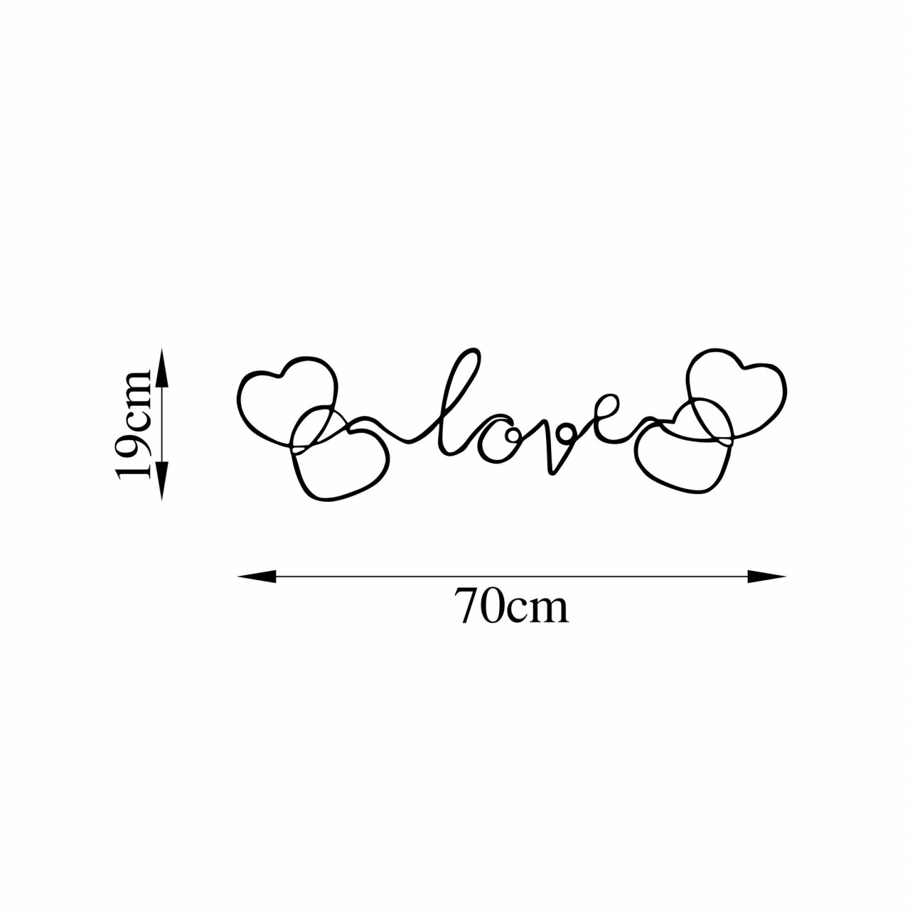 Poze Accesoriu decorativ de perete metalic Love - 491