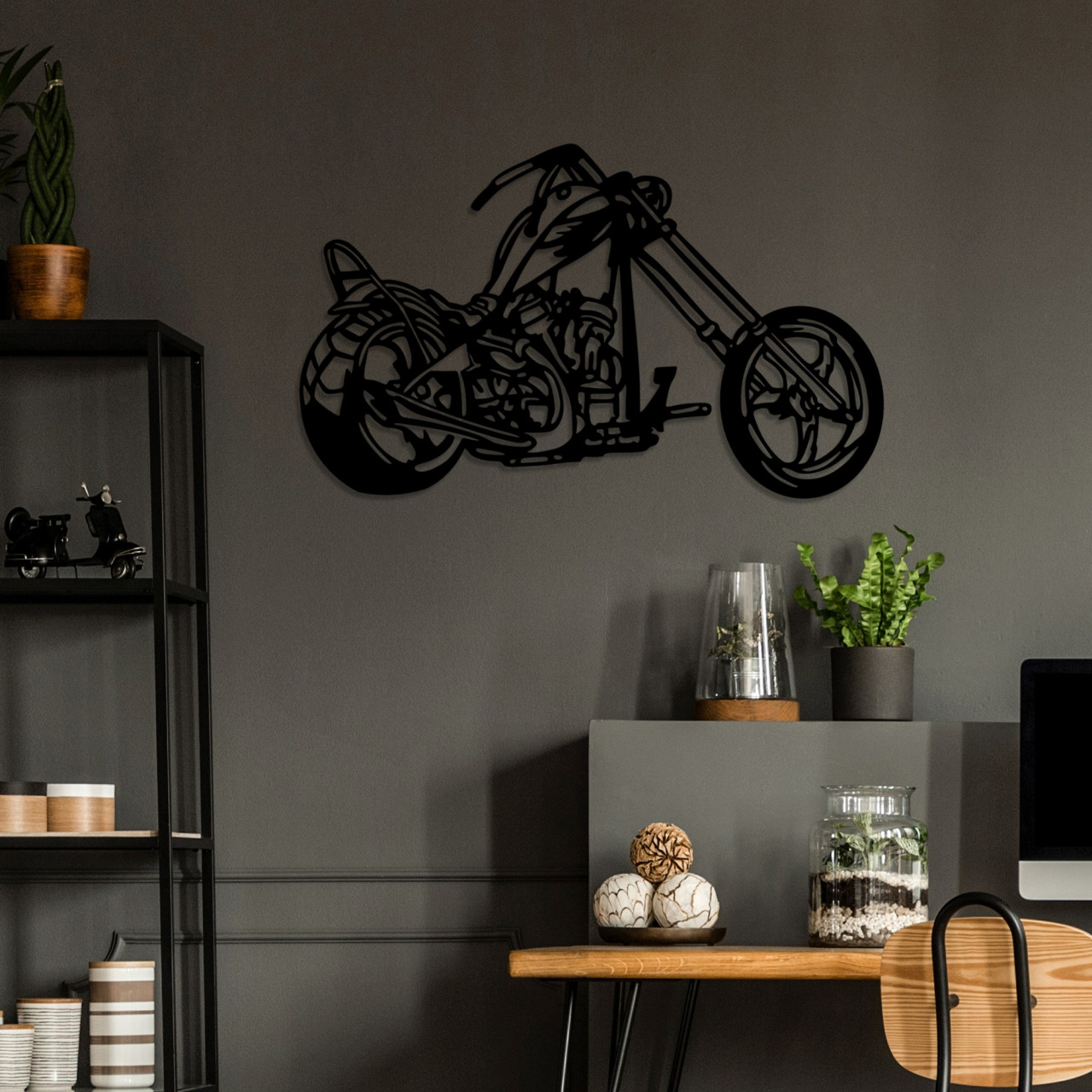 Poze Accesoriu decorativ de perete metalic Motorcycle