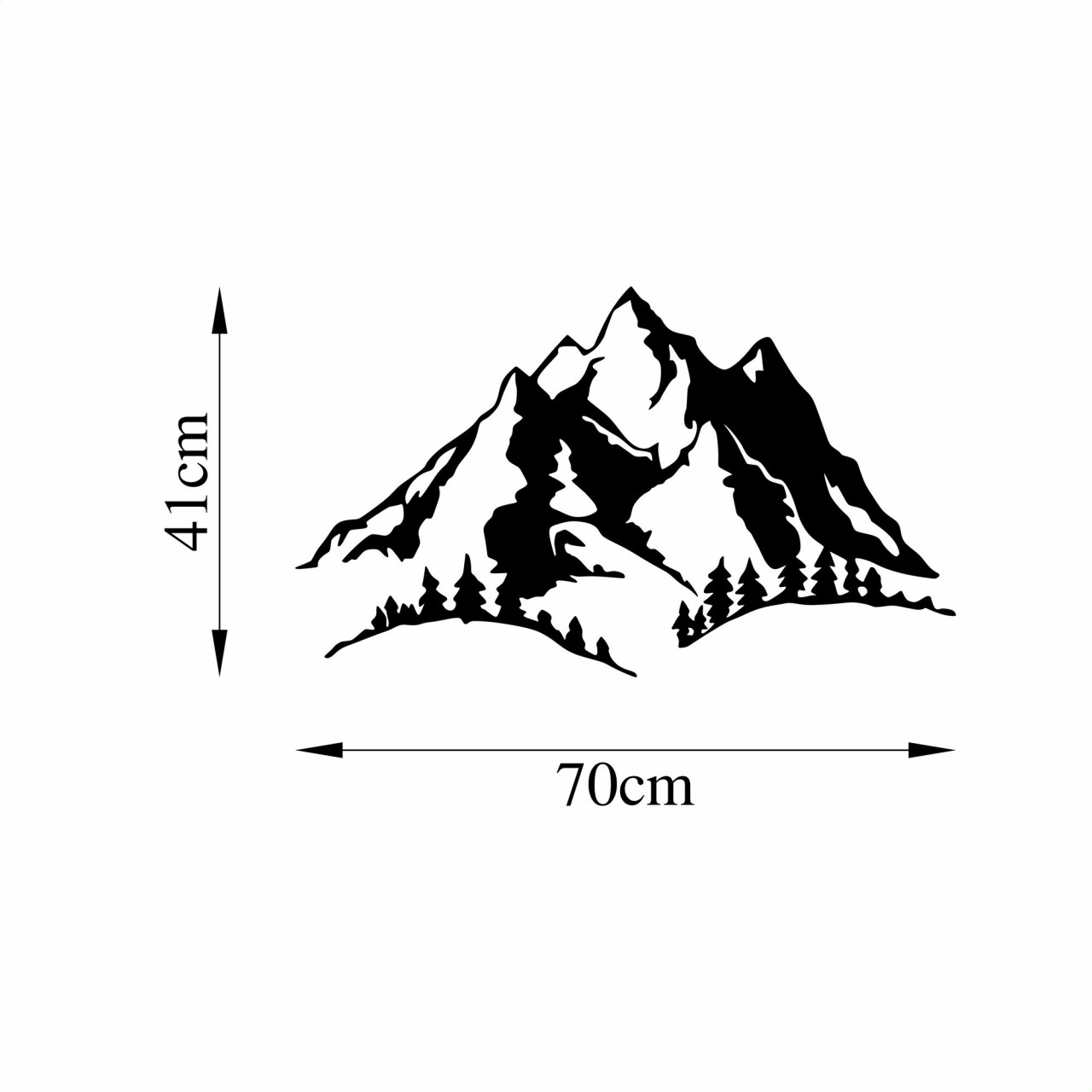 Poze Accesoriu decorativ de perete metalic Mountain - 487