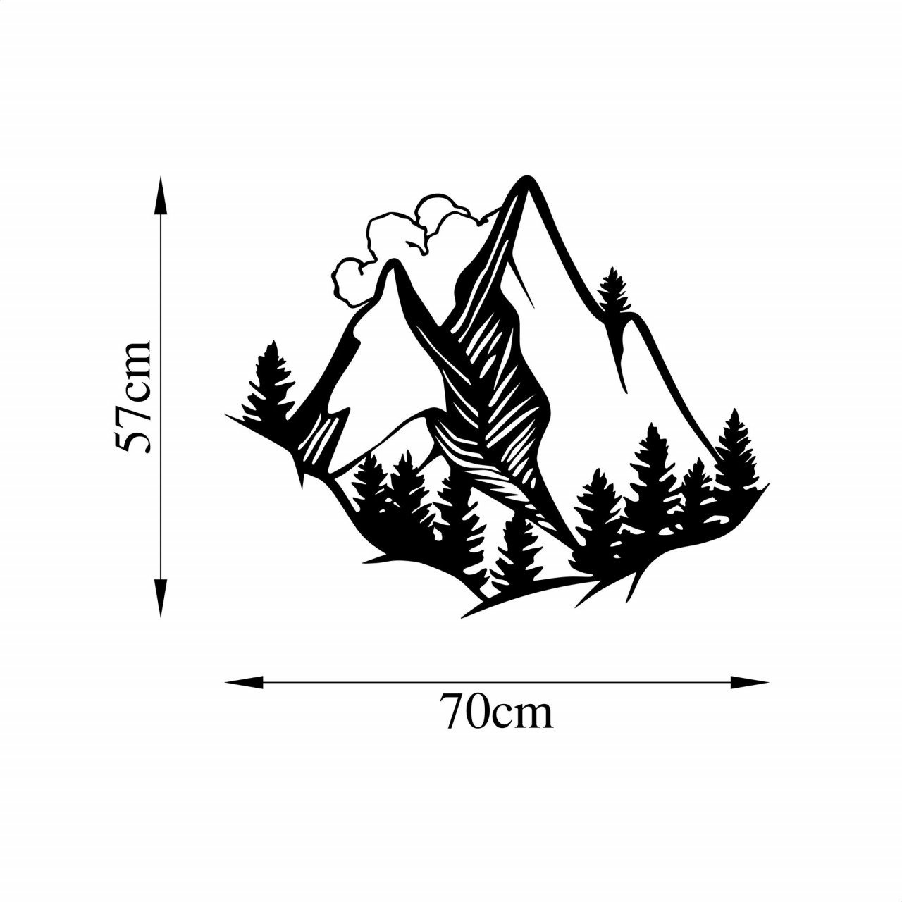 Poze Accesoriu decorativ de perete metalic Mountain View - 488