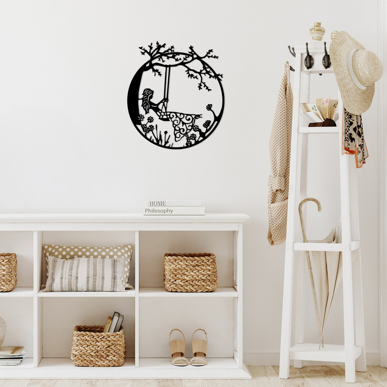 Poze Accesoriu decorativ de perete metalic Swing Woman