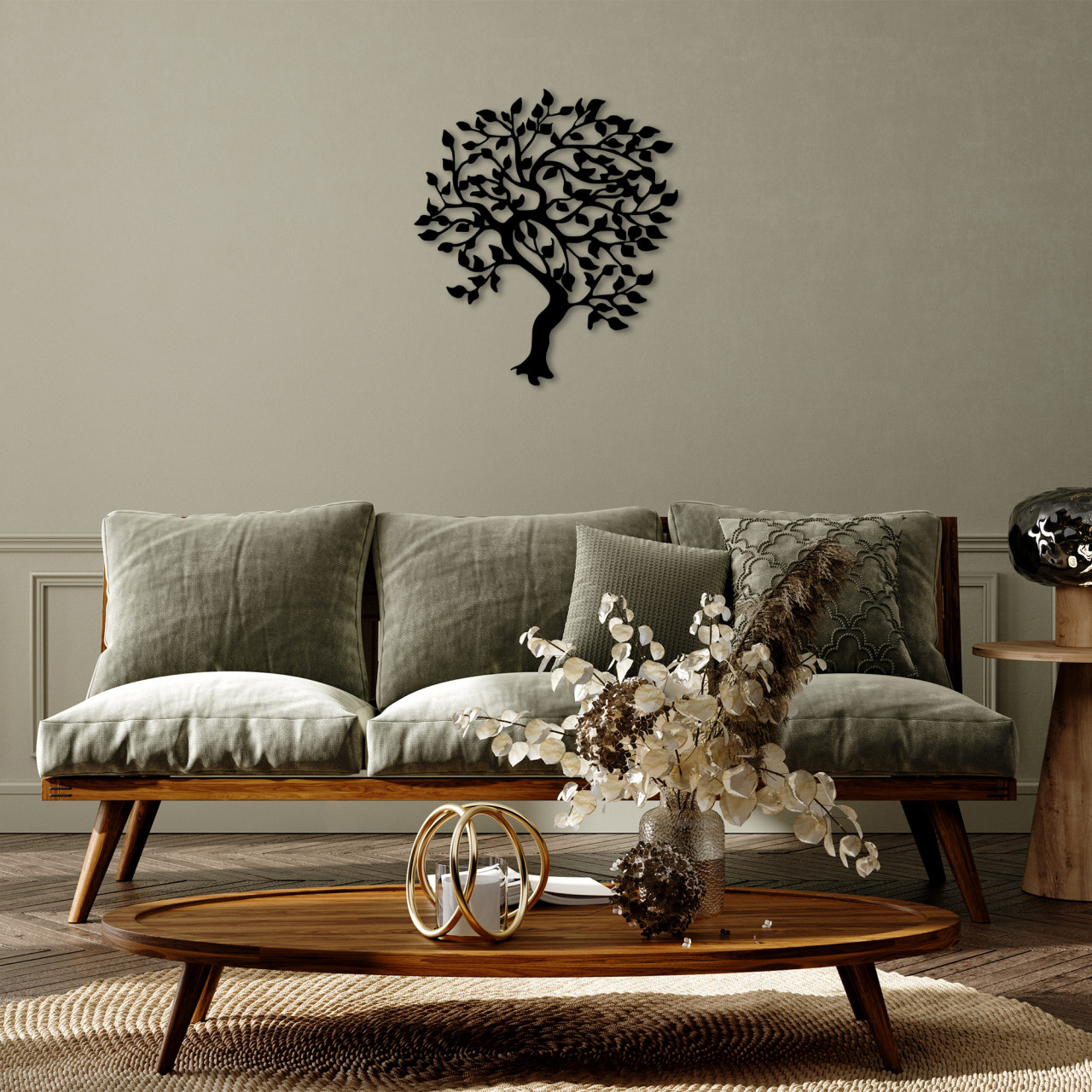 Poze Accesoriu decorativ de perete metalic Tree - 263