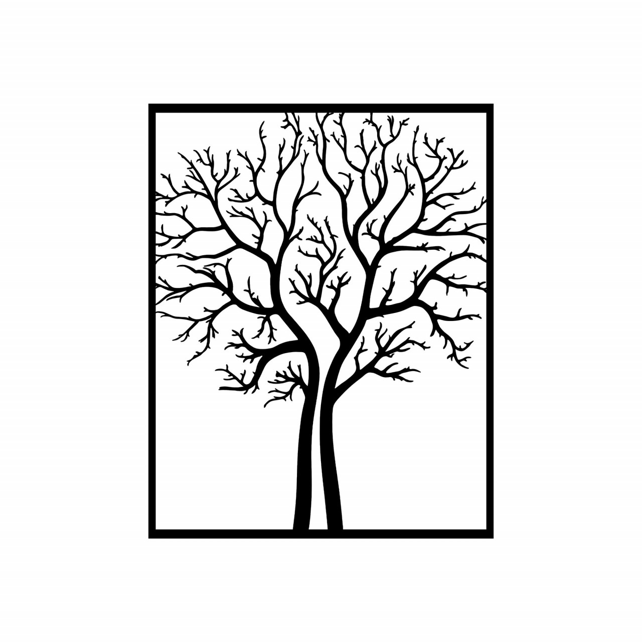 Poze Accesoriu decorativ de perete metalic Tree - 267