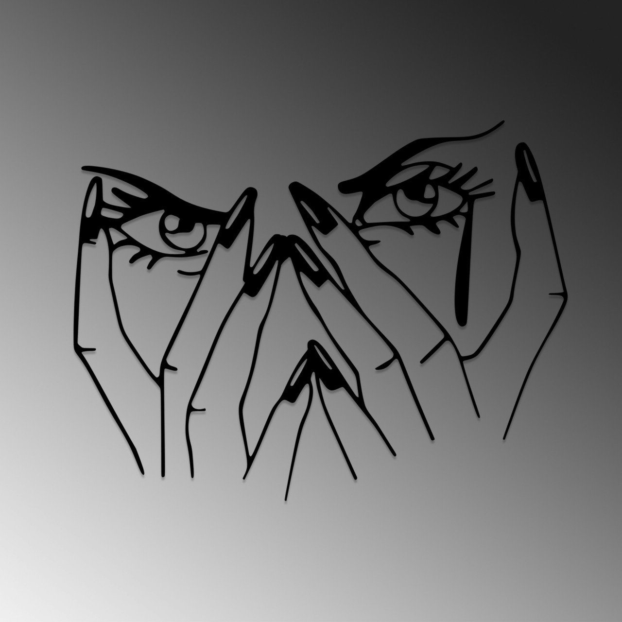 Poze Accesoriu decorativ de perete metalic Woman Eyes