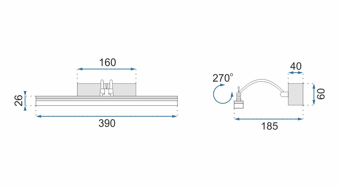 Poze Aplica LED pentru oglinda 9W 40CM APP372-1W argintie