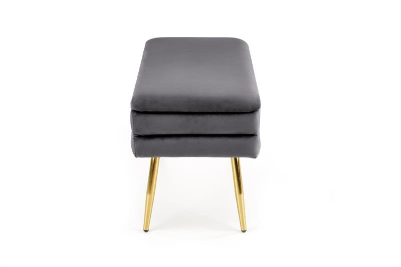 Poze Banca dormitor Velva gri/gold - H37 cm